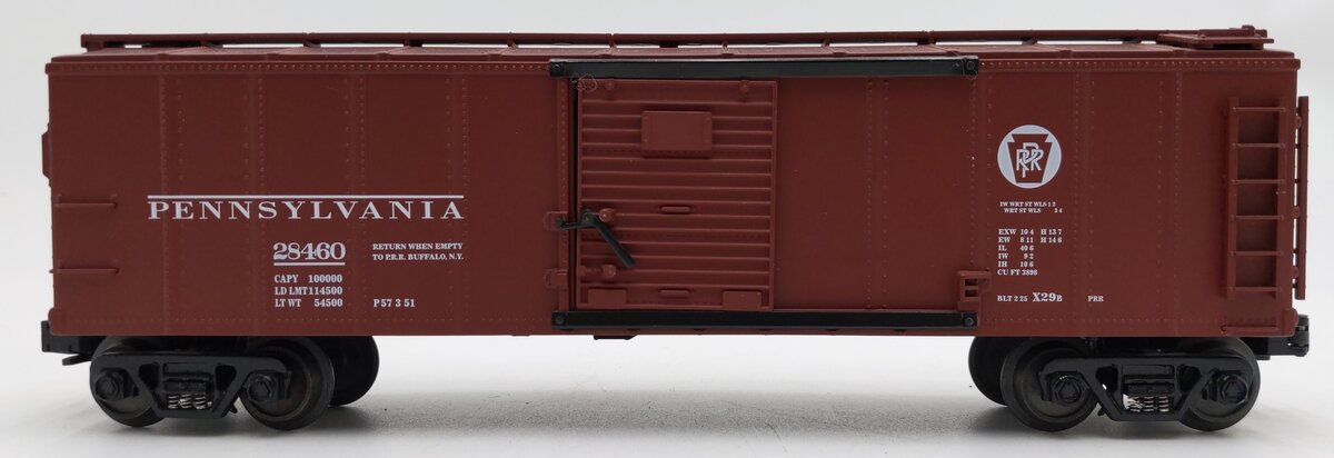 MTH 30-8401 O Gauge Pennsylvania Diecast Boxcar #28460 EX