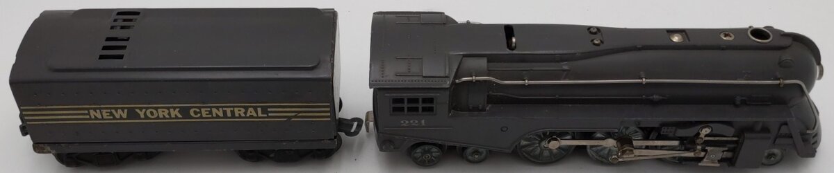 Lionel 221 O New York Central 2-6-4 Steam Loco & Tender w/ Aluminum Wheels -Rare VG