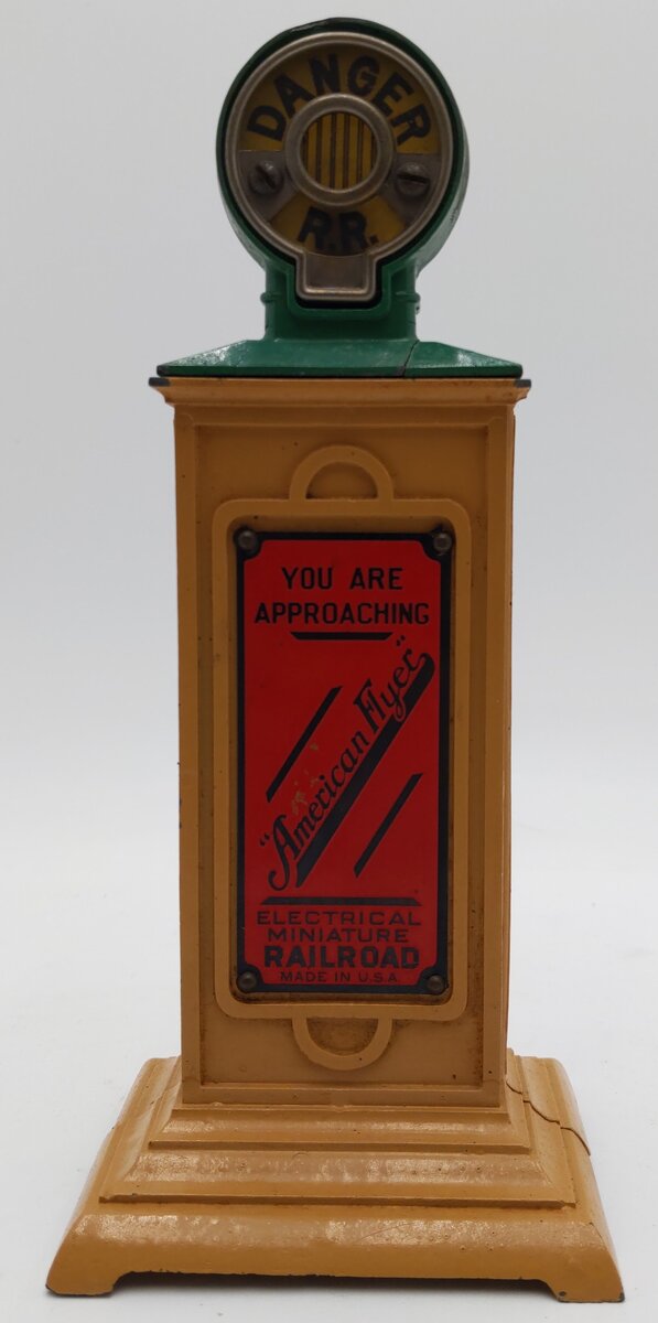 American Flyer 4230 Vintage Standard Gauge Danger Crossing Signal VG