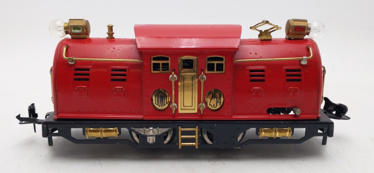 Lionel 254 Vintage O Prewar Red Electric Locomotive VG