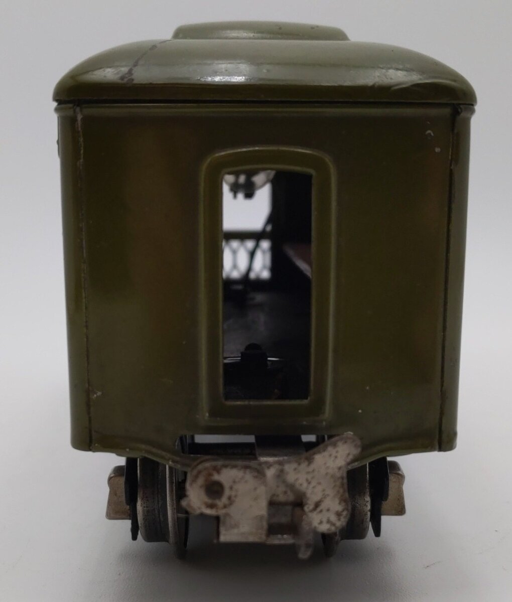 Lionel 612 Vintage O Prewar Tinplate Observation Passenger Car VG