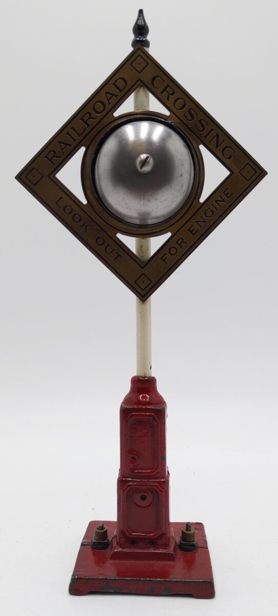 Ives 332 Vintage Standard Gauge Prewar Automatic Bell Signal VG