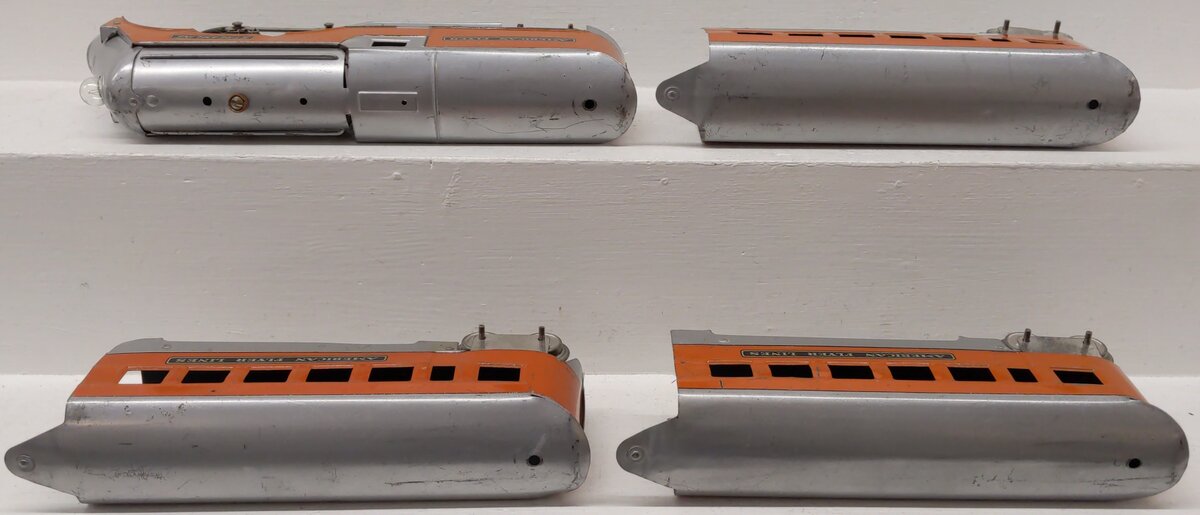American Flyer Vintage O Prewar 4-Car Minnehaha Streamline Set (Set of 4)