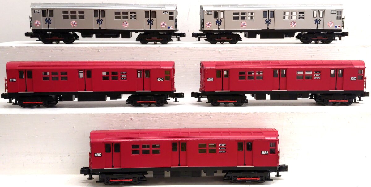 MTH 30-4122-1 Yankees RailKing Subway O Gauge Passenger Train Set w/PS2 EX/Box