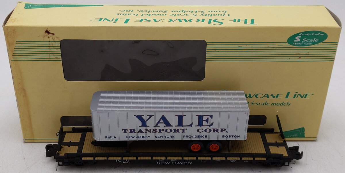 S-Helper 00305-2 S New Haven Flatcar with Yale Trailer EX/Box