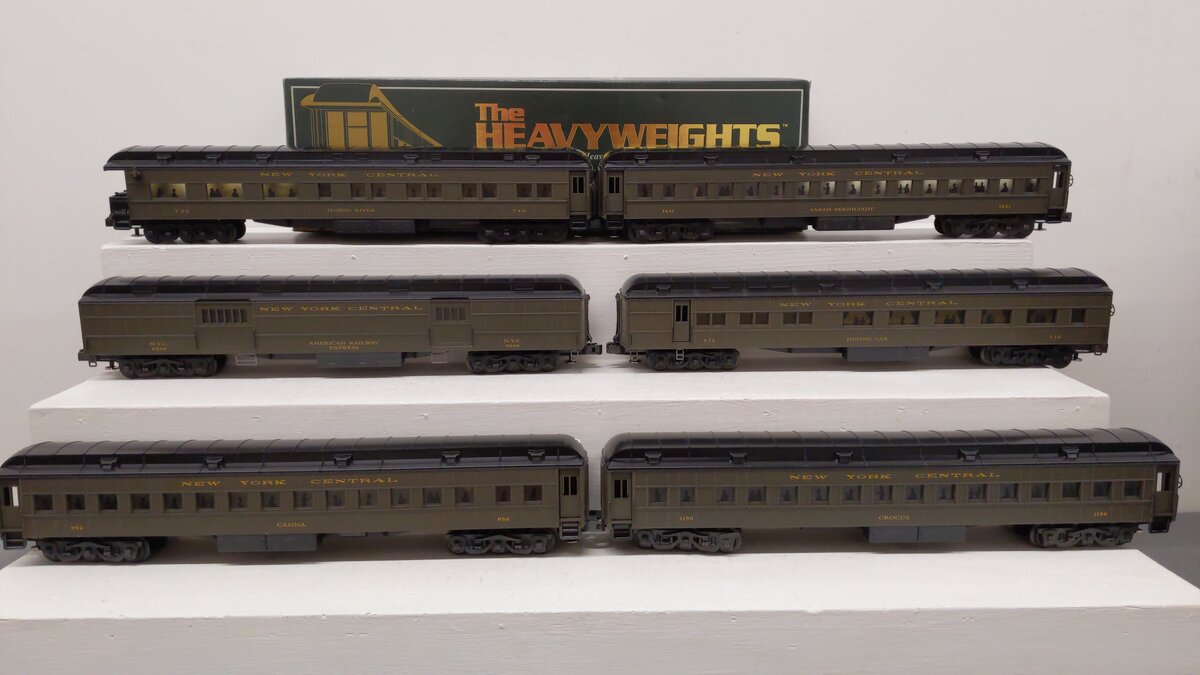 K-Line K-746 O New York Central 17.5" Heavyweight Passenger Cars (Set of 6) EX/Box