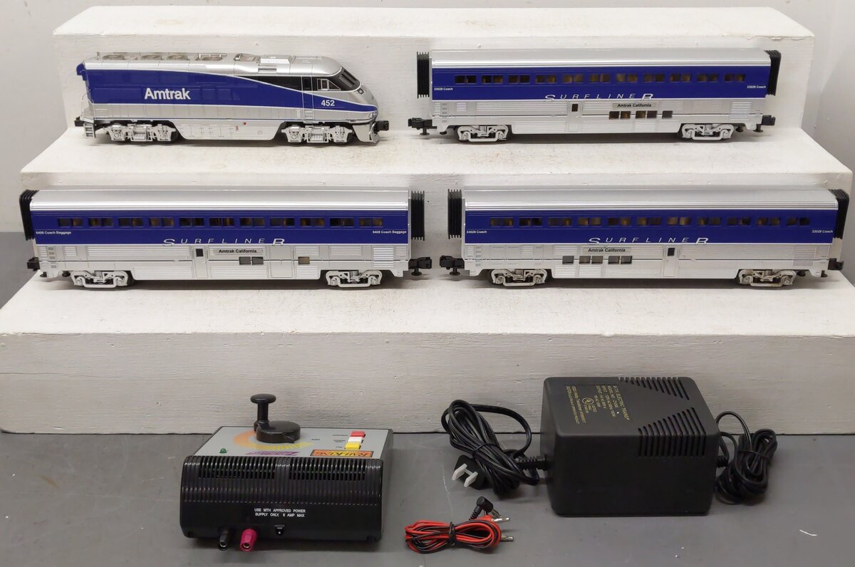 MTH 30-4198-1 Amtrak RailKing F59 Superliner O Gauge Diesel Train Set w/PS2 EX/Box