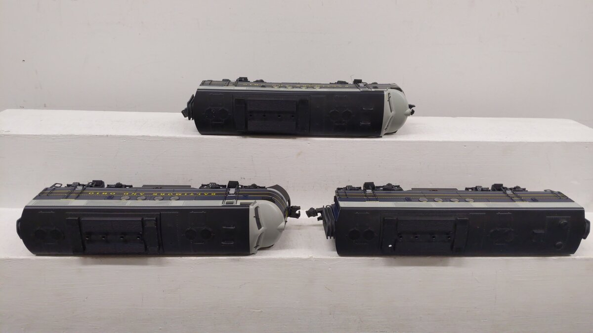 MTH 20-2442-1 O Gauge B&O FT ABA Diesel Engine Set w/PS2 #111/111A/11X EX/Box