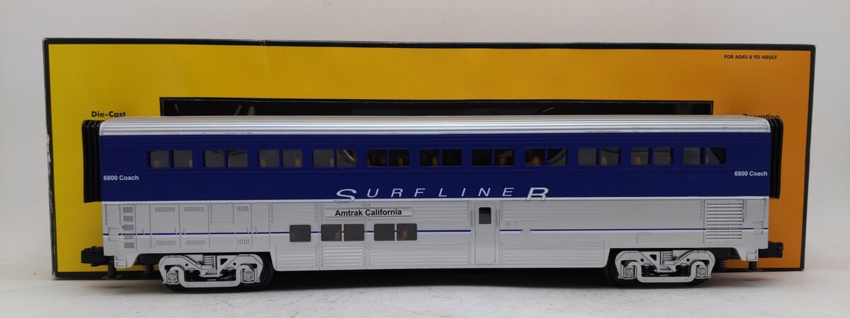 MTH 30-6509a O Gauge Amtrak California Superliner Lounge Car EX/Box