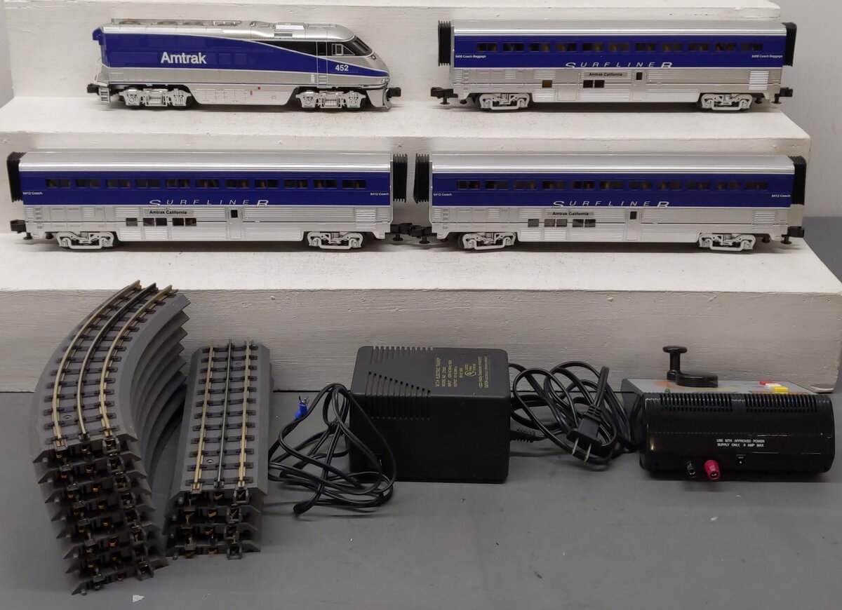 MTH 30-4198-1 Amtrak RailKing F59 Superliner O Gauge Diesel Train Set w/PS2 EX/Box