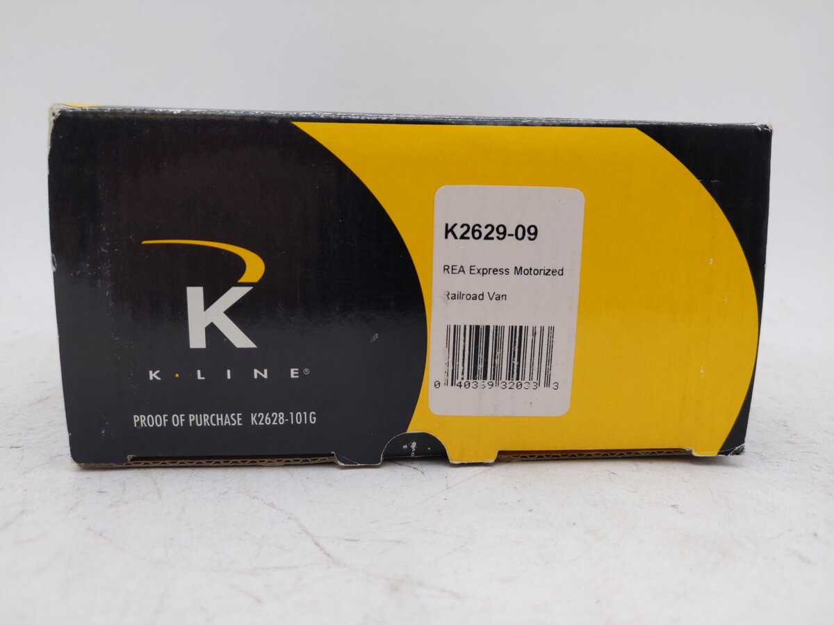 K-Line K2629-09 O Gauge Custom Weathered REA Express Motorized Van #909/Box