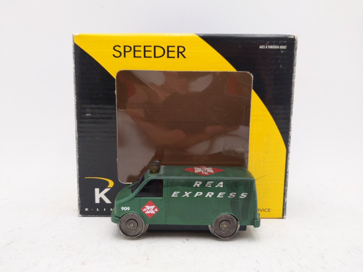 K-Line K2629-09 O Gauge Custom Weathered REA Express Motorized Van #909/Box