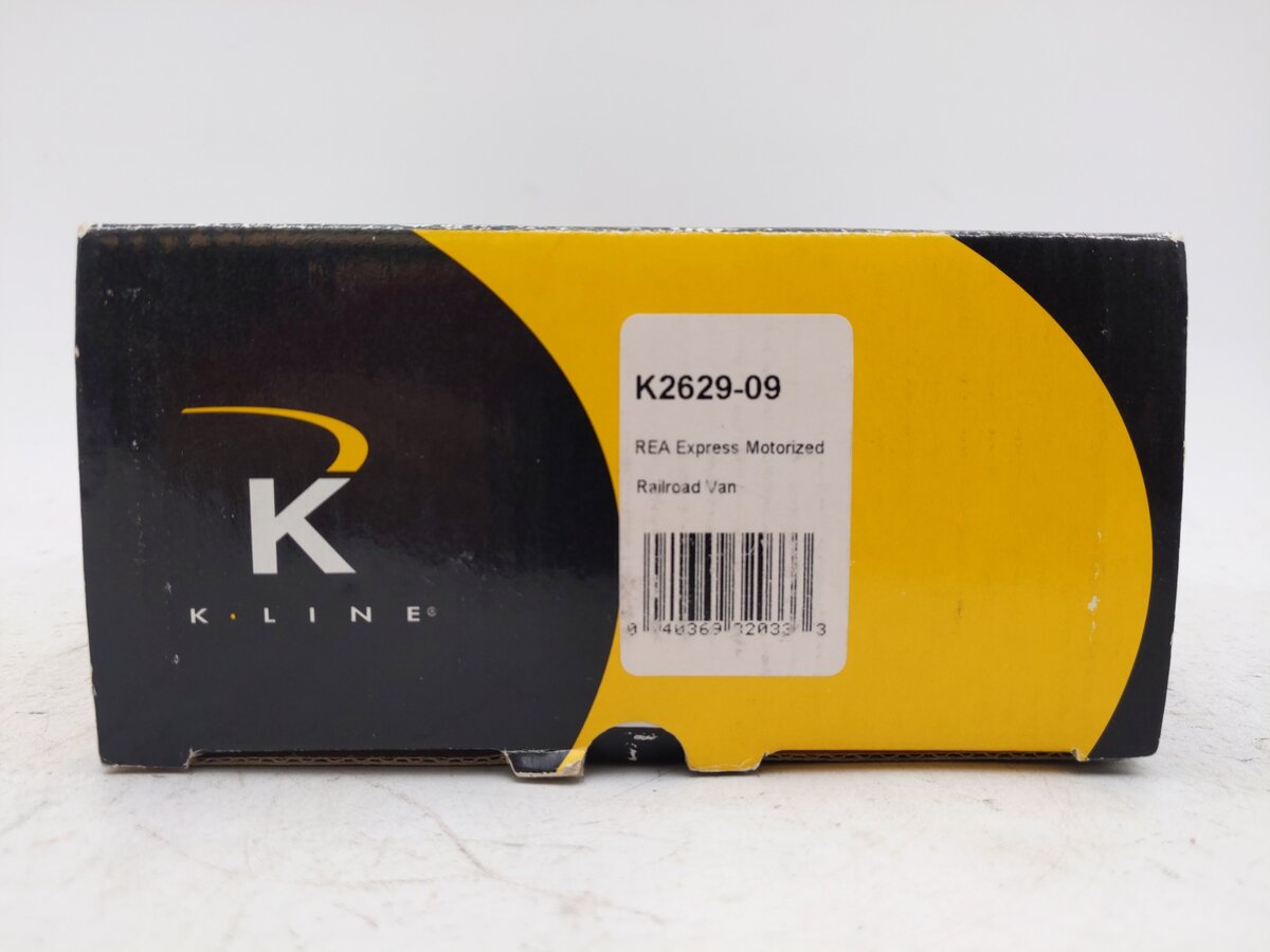 K-Line K2629-09 O Gauge Custom Weathered REA Express Motorized Van #909/Box