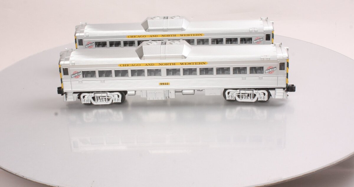 MTH 30-2390-3 Chicago & North Western RDC Budd Car Add-On Set #9934/9932 LN/Box