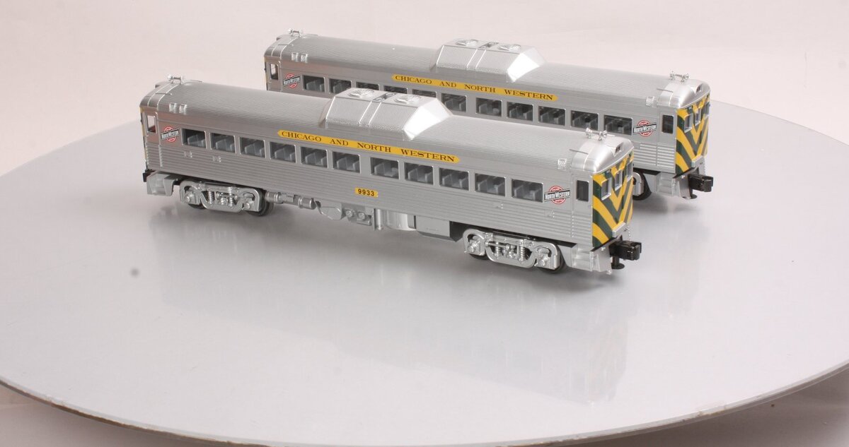 MTH 30-2390-3 Chicago & North Western RDC Budd Car Add-On Set #9934/9932 LN/Box
