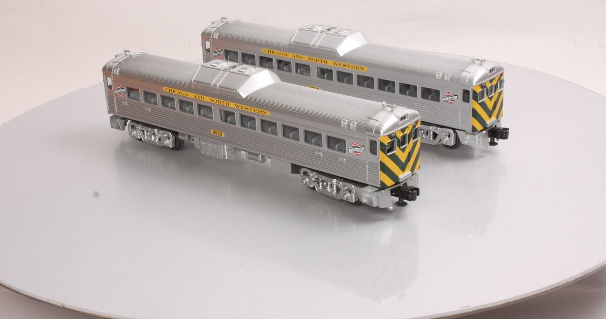 MTH 30-2390-3 Chicago & North Western RDC Budd Car Add-On Set #9934/9932 LN/Box