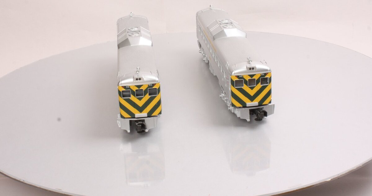 MTH 30-2390-3 Chicago & North Western RDC Budd Car Add-On Set #9934/9932 LN/Box
