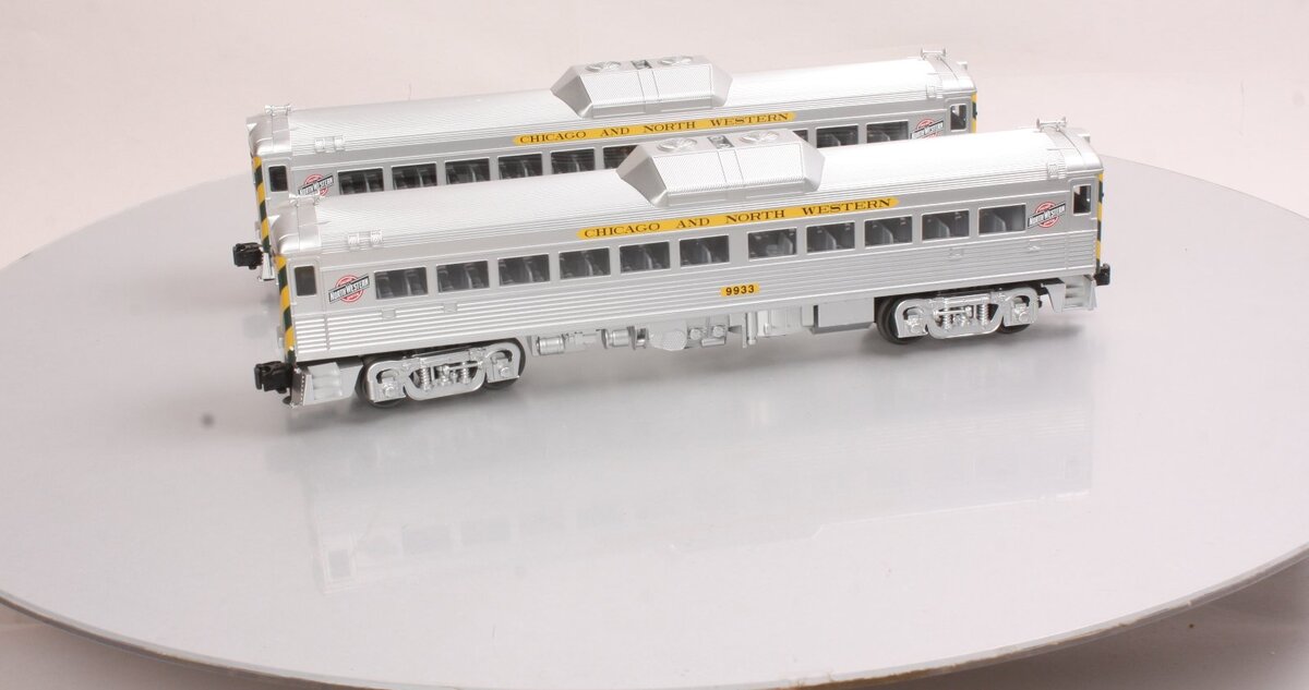 MTH 30-2390-3 Chicago & North Western RDC Budd Car Add-On Set #9934/9932 LN/Box