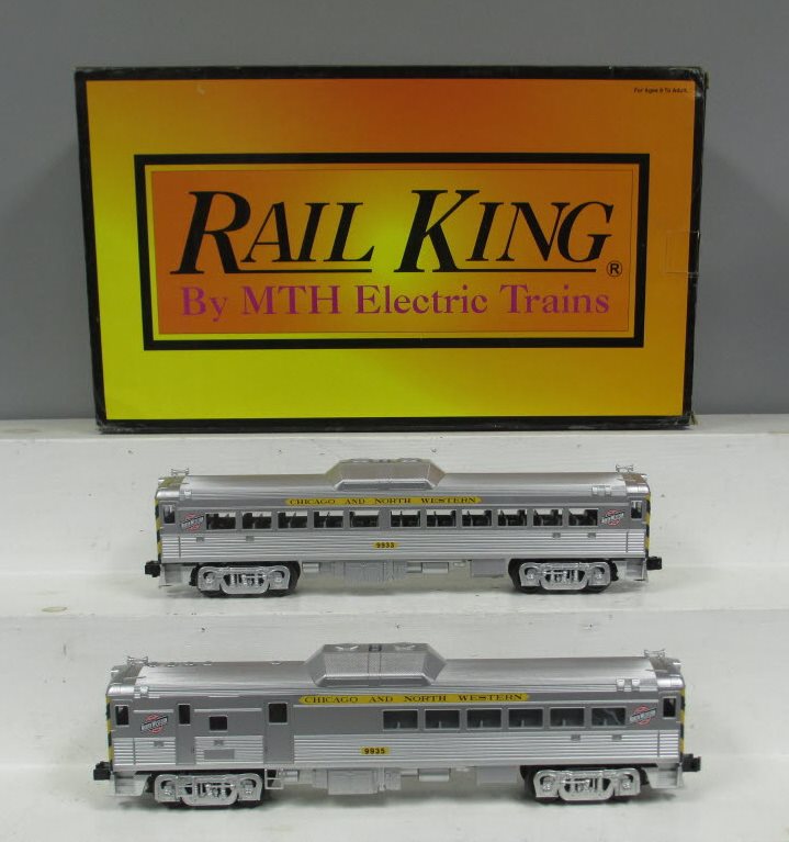 MTH 30-2390-1 Chicago & North Western RDC Budd Car Set w/PS2 #9935/9933 LN/Box