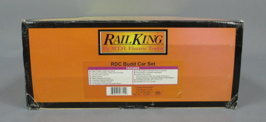 MTH 30-2390-1 Chicago & North Western RDC Budd Car Set w/PS2 #9935/9933 LN/Box