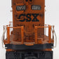 MTH 20-2519-3 Custom Weathered CSX GP-40 Non-Powered Diesel Engine #9720/Box