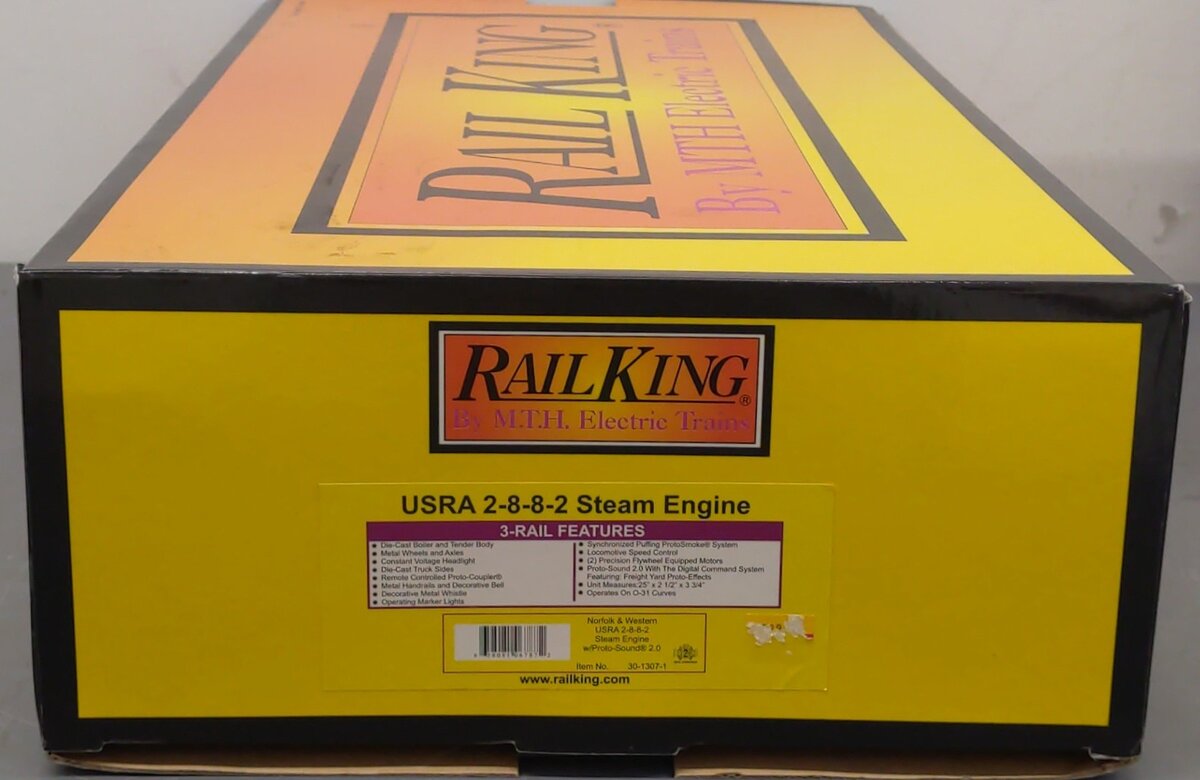 MTH 30-1307-1 Norfolk & Western 2-8-8-2 USRA Steam Engine w/PS2 #2011 LN/Box