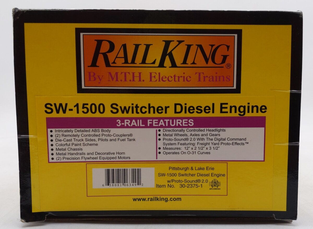 MTH 30-2375-1 P&LE SW-1500 Diesel Switcher w/PS2 #1561 EX/Box