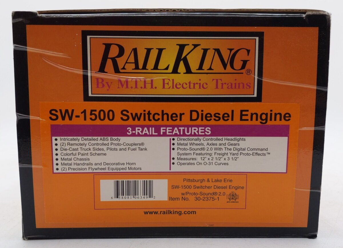 MTH 30-2375-1 P&LE SW-1500 Diesel Switcher w/PS2 #1561 EX/Box