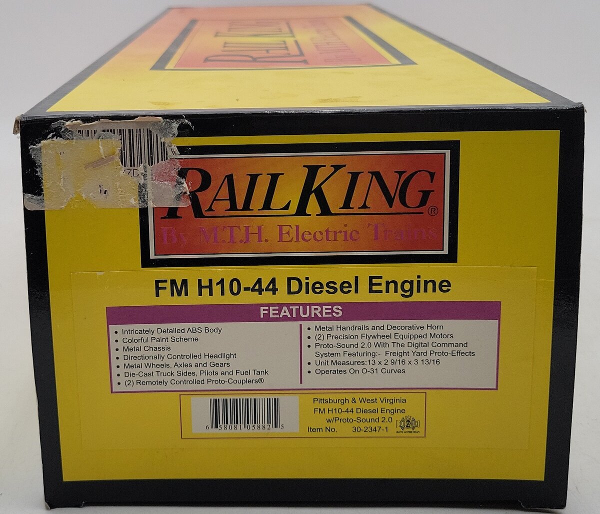 MTH 30-2347-1 P&WV FM H10-44 Diesel Engine with Proto-Sound 2.0 #50 LN/Box