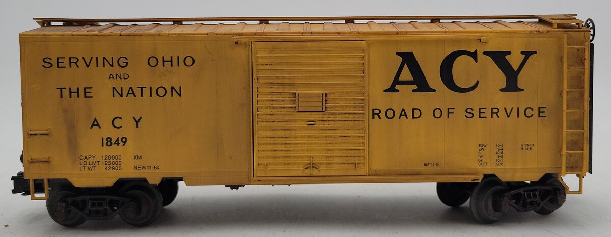 Weaver U2112 Akron Canton & Youngstown Box Car #1849- Weathered/Box