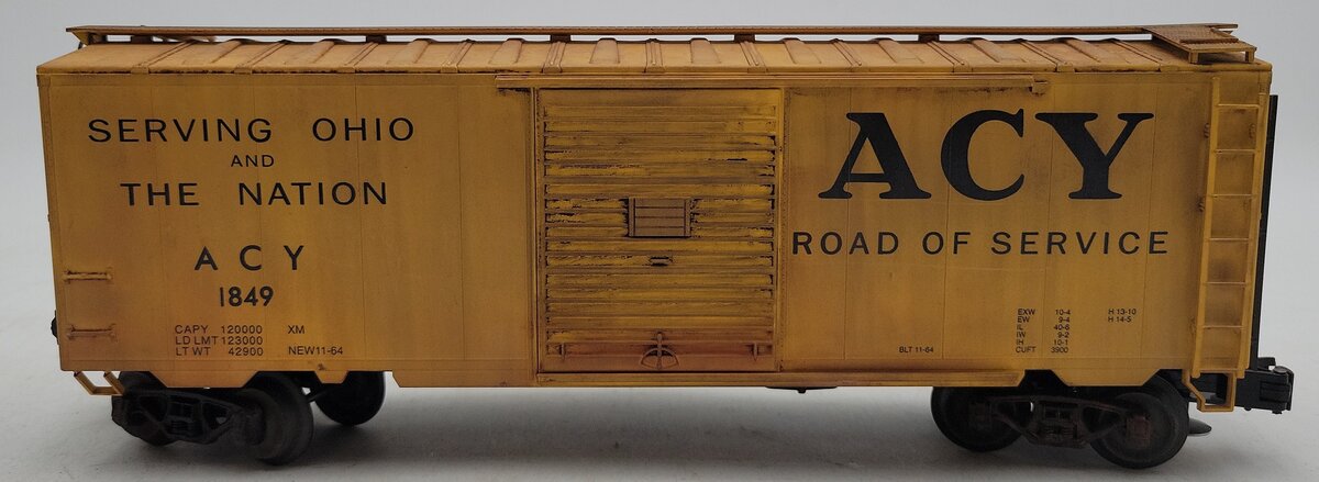 Weaver U2112 Akron Canton & Youngstown Box Car #1849- Weathered/Box
