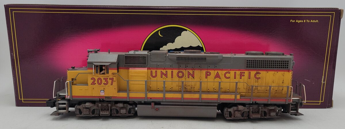 MTH 20-2534-3 O Weathered Union Pacific GP38-2 Non-Powered Diesel Engine #2037/Box