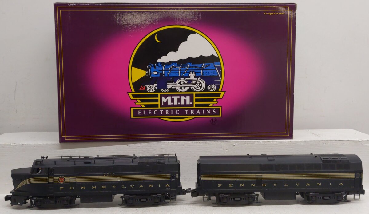 MTH 20-2293-1 O Gauge Pennsylvania Sharknose AB Diesel Engine Set w/PS2 #9711B LN/Box