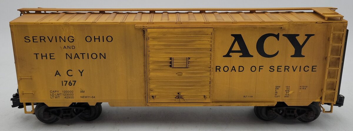 Weaver U2112 O Gauge Akron Canton & Youngstown Box Car #1767 (3 Rail)-Weathered/Box