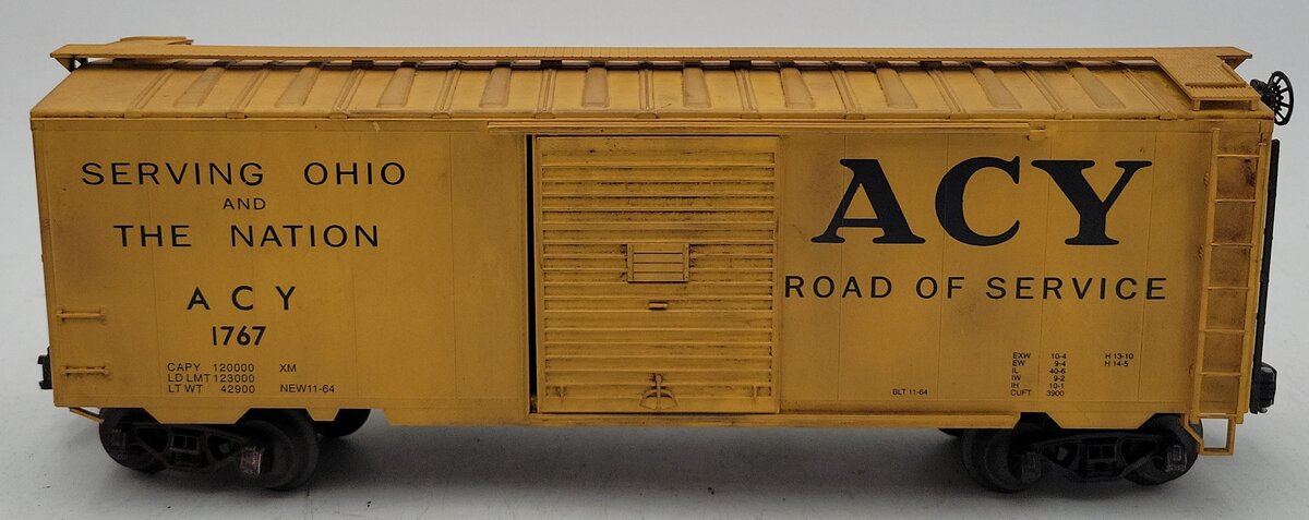 Weaver U2112 O Gauge Akron Canton & Youngstown Box Car #1767 (3 Rail)-Weathered/Box