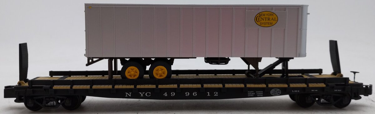 S-Helper Service 00192 S Scale NYC Flat Car w NYC Trailer (Hi-Rail) EX/Box