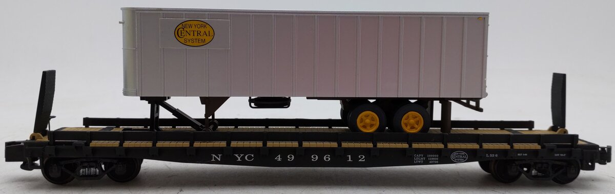 S-Helper Service 00192 S Scale NYC Flat Car w NYC Trailer (Hi-Rail) EX/Box