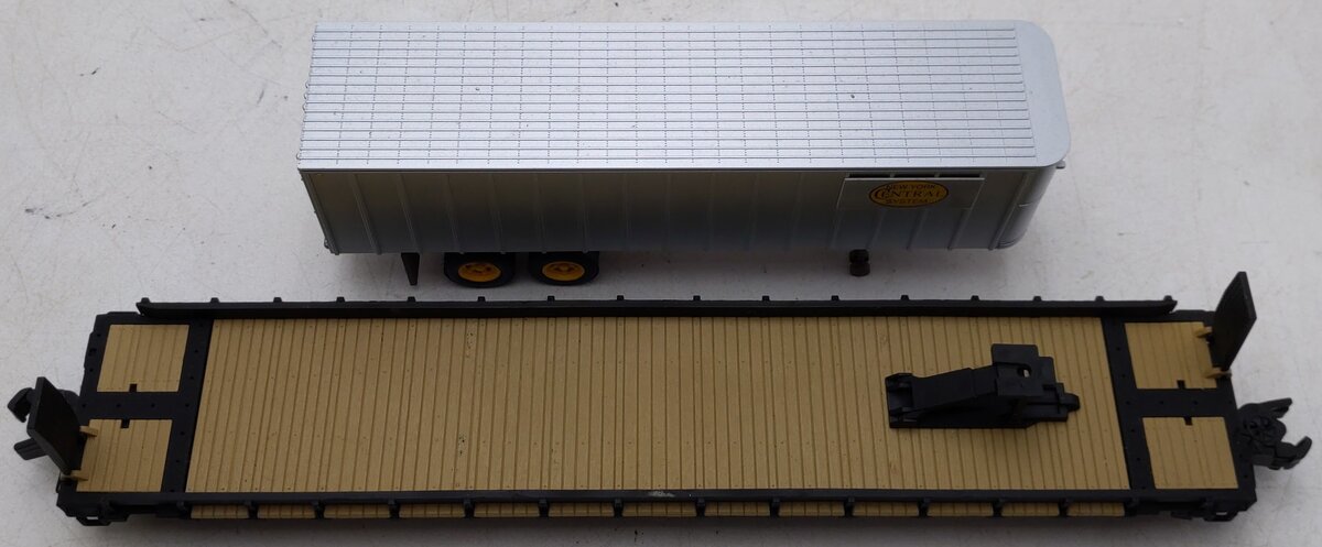S-Helper Service 00192 S Scale NYC Flat Car w NYC Trailer (Hi-Rail) EX/Box