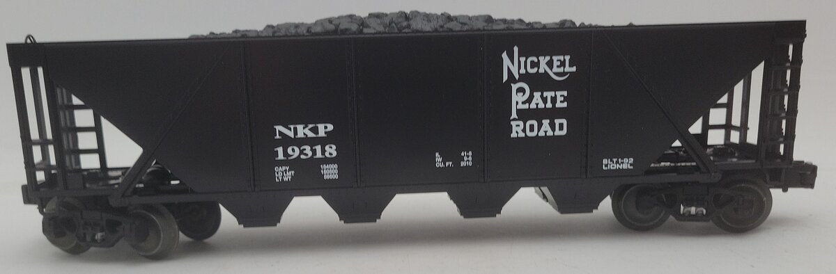 Lionel 6-19318 O Gauge Nickel Plate Road Quad Hopper w/ Coal Load EX/Box