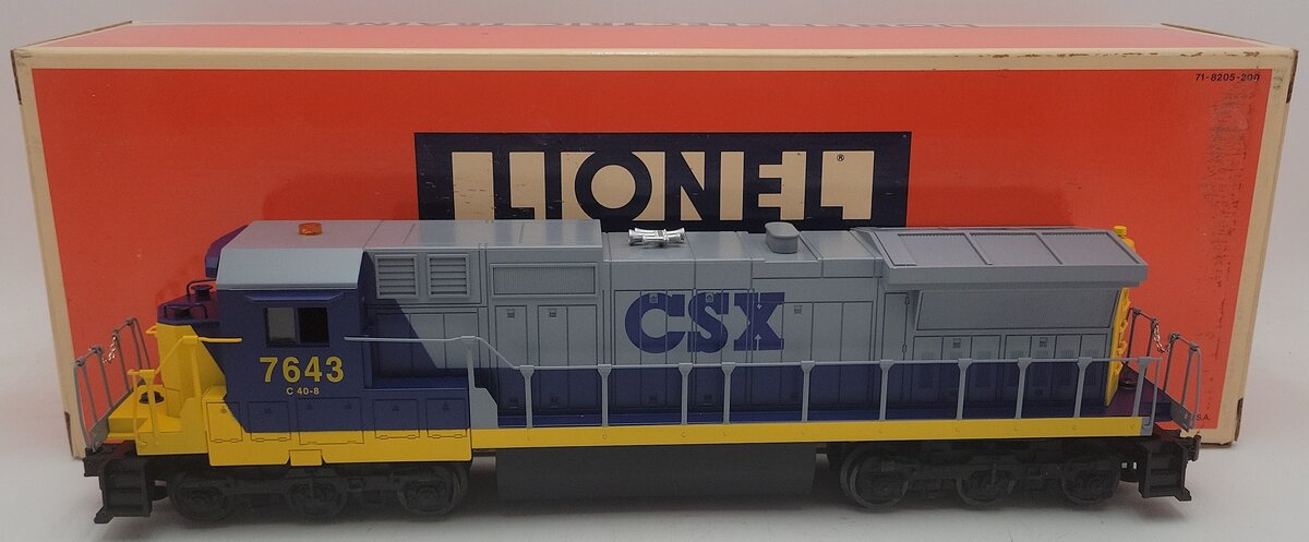Lionel 6-18214 O Gauge CSX Dash 8 Diesel Locomotive with Horn #7500 EX/Box