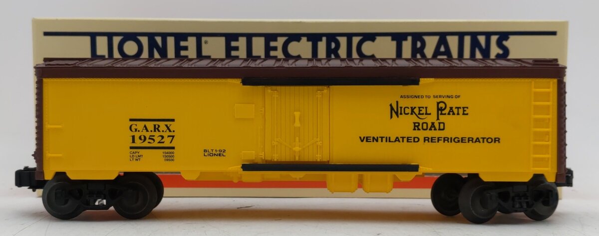 Lionel 6-19527 O Nickel Plate Road Reefer NIB