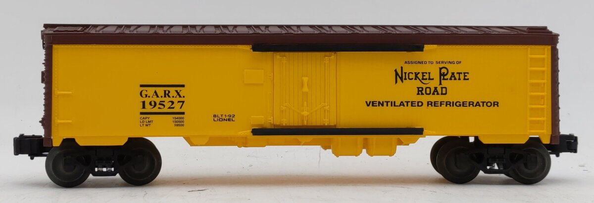Lionel 6-19527 O Nickel Plate Road Reefer NIB