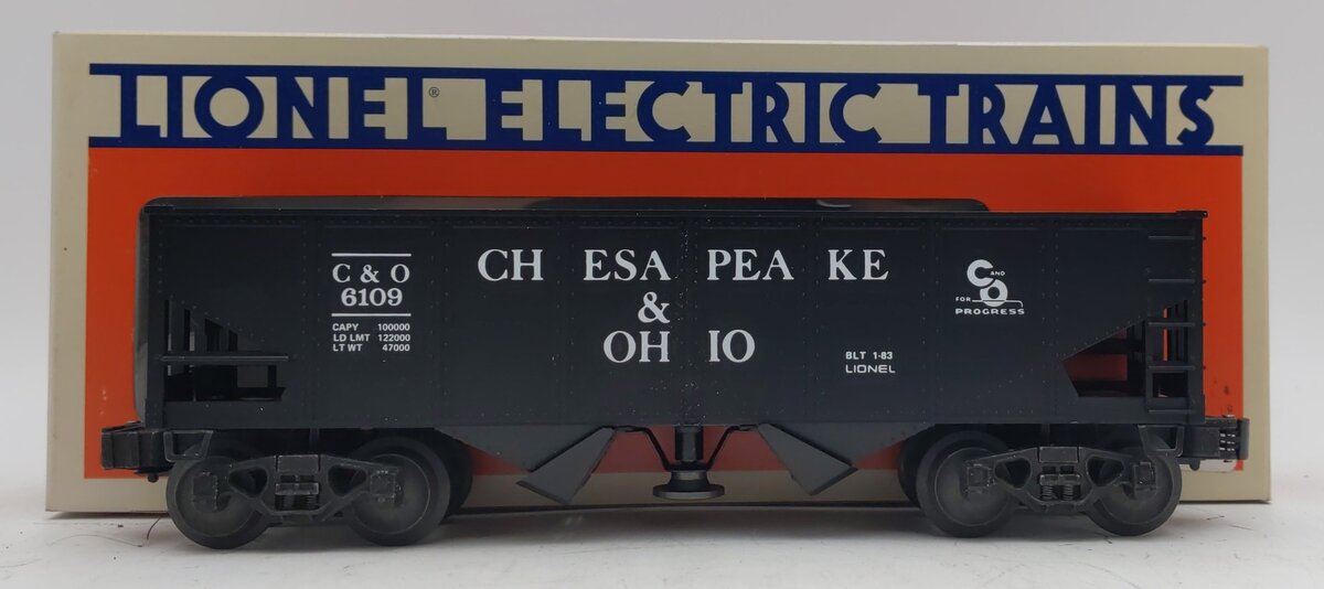 Lionel 6-6109 O Gauge Chesapeake and Ohio Operating Hopper #6109 NIB
