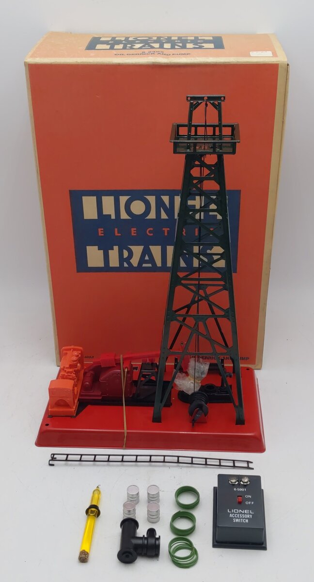 Lionel 6-2305 O Gauge Getty Operating Oil Derrick And Pump LN/Box