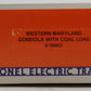 Lionel 6-19403 O Gauge Western Maryland Gondola with Coal Load #19403 LN/Box