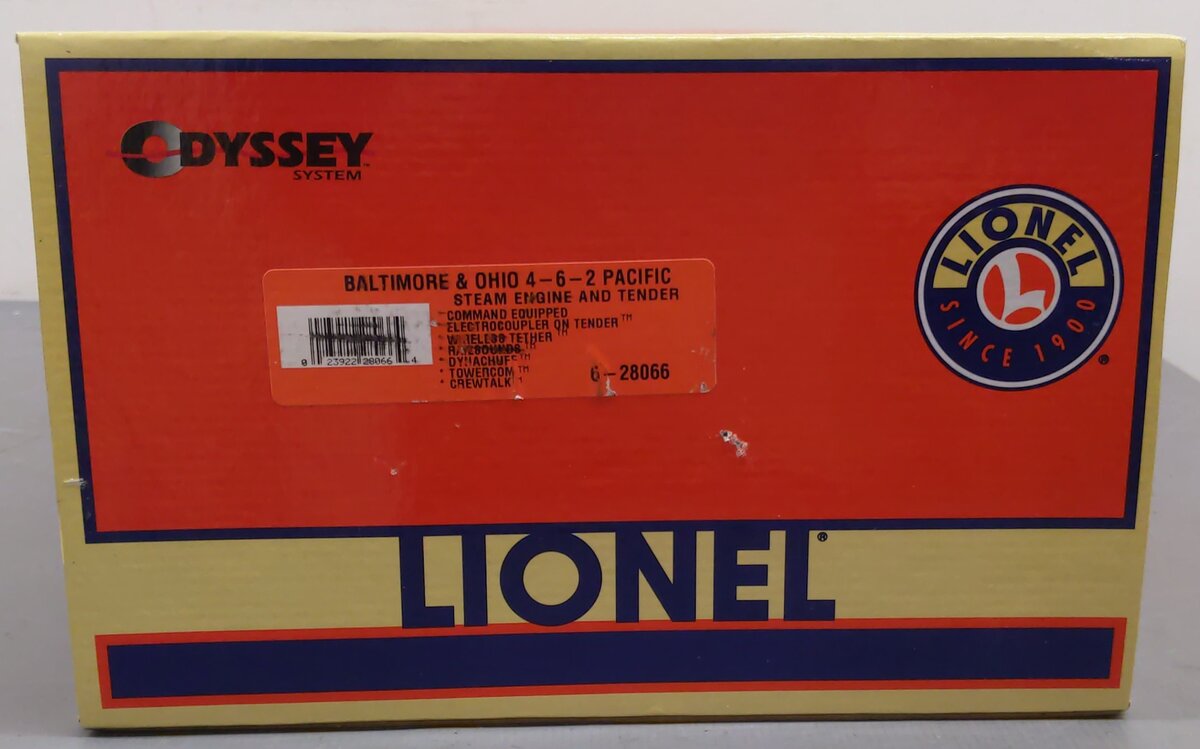 Lionel 6-28066 O Baltimore & Ohio 4-6-2 President Harrison Steam Locomotive EX/Box