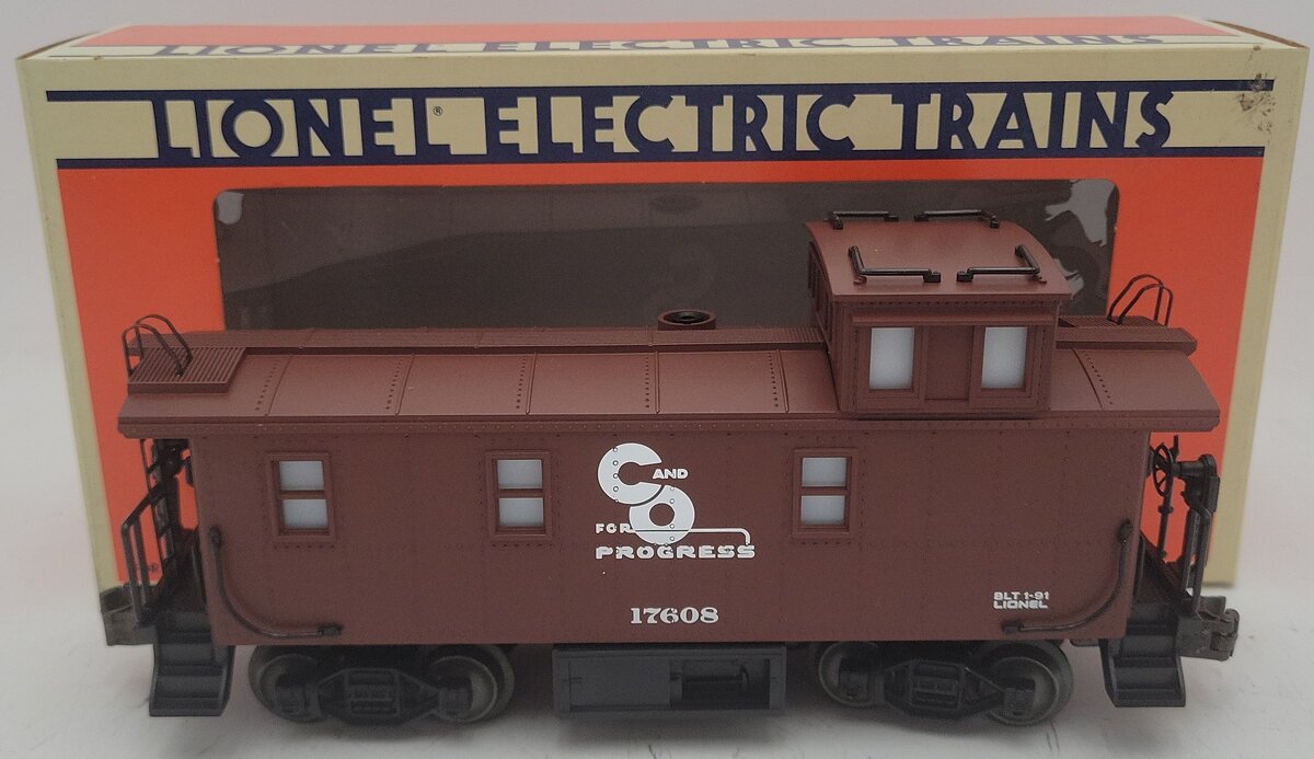 Lionel 6-17608 O Gauge Chessie Steelside Square Window Caboose #17608 w/ Smoke EX/Box