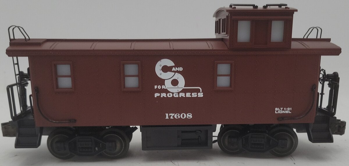 Lionel 6-17608 O Gauge Chessie Steelside Square Window Caboose #17608 w/ Smoke EX/Box