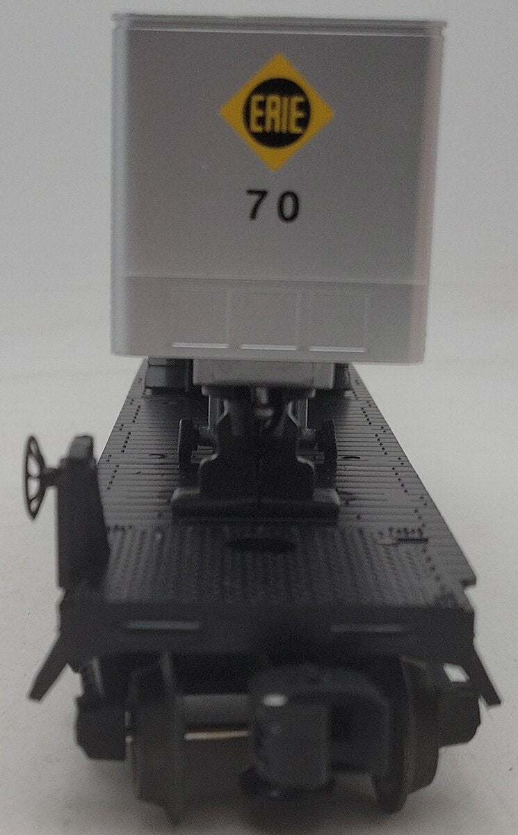 Lionel 6-19415 O Gauge Erie Flatcar #7200 w/ Trailer NIB