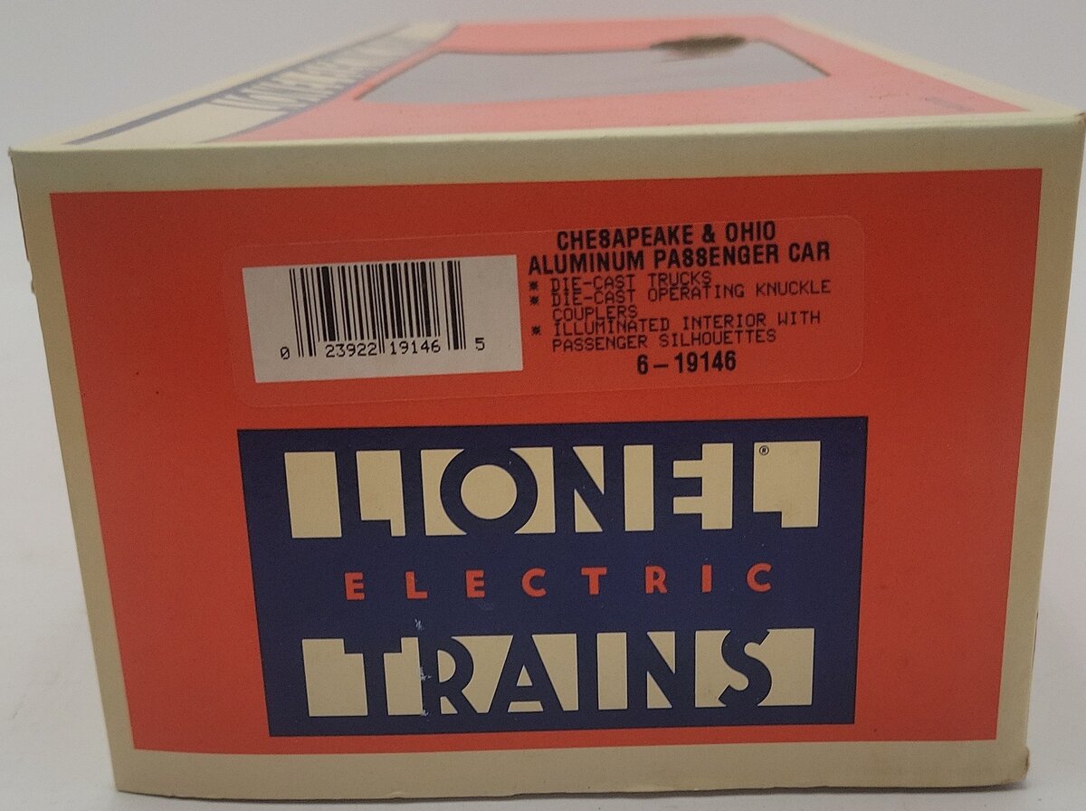 Lionel 6-19146 O Gauge Chesapeake & Ohio Aluminum Passenger Car #1623 EX/Box